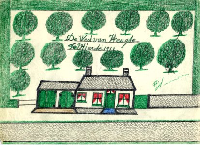 Tekening marinus vlemmix (19) de wed van heugte te vlierde 1911