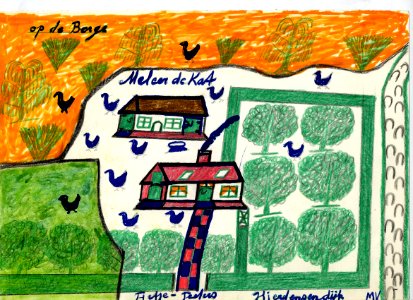 Tekening marinus vlemmix (9) op de berge meleer de kat pietje peeters vlierdensendijk