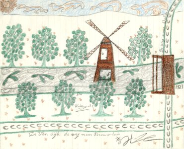 Tekening marinus vlemmix (38) de vendijk de weg naar brouwhuis