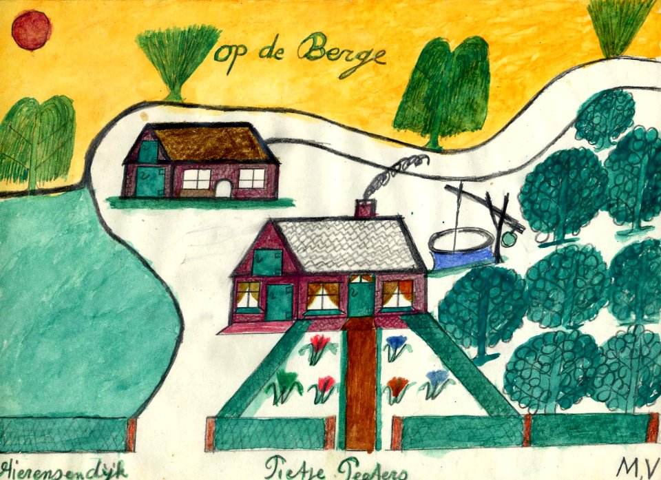 Tekening marinus vlemmix (8) op de berge pietje peeters vlierensendijk