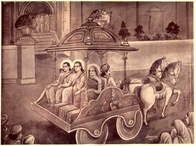 Rama rides Chariot for exile