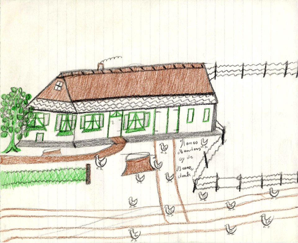 Tekening marinus vlemmix (25) hannes manders op de beersdonk