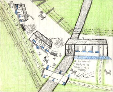 Tekening marinus vlemmix (52) de watermole op belgre te vlierde 1716