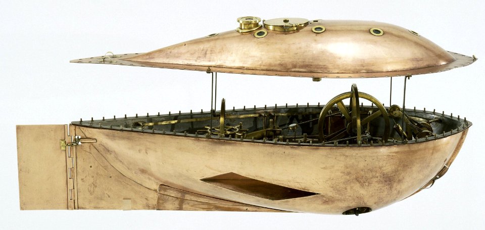 Model van een duikboot, Antoine Lipkens, Olke Uhlenbeck, 1835 - 1840 ...