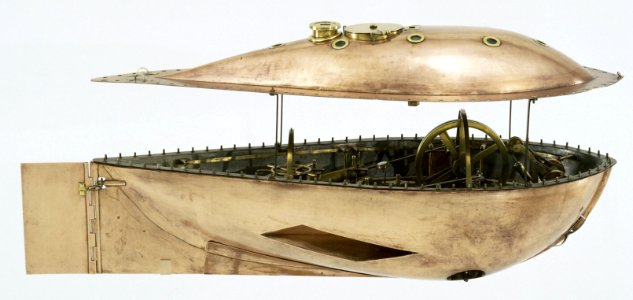 Model van een duikboot, Antoine Lipkens, Olke Uhlenbeck, 1835 - 1840