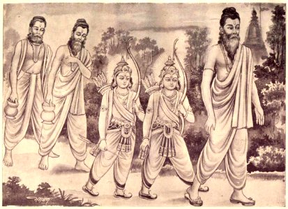 The journey of Rama and laxmana with Viswamitra