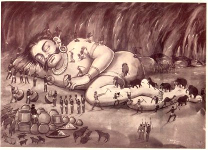 Kumbhakarna wake up from sleep