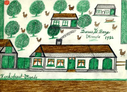 Tekening marinus vlemmix (35) dorus vd berg 1922 kerkstraat vlierde