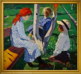 "Dans le verger", Zbigniew Pronaszko, vers 1910.