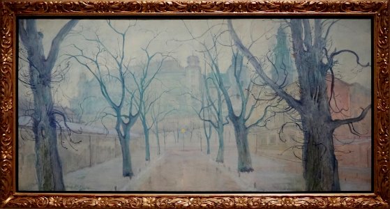 "Le parc des Planty à Cracovie à l'aube", Stanislaw Wyspia…