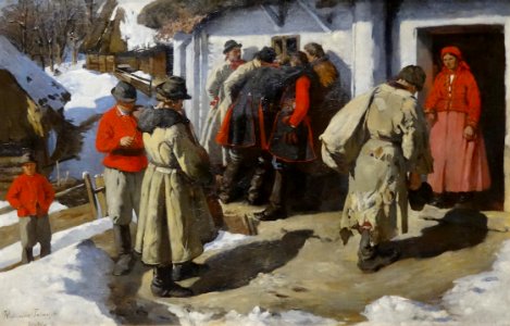 "Musiciens devant une auberge à Bronowice", Wlodzimierz Te…