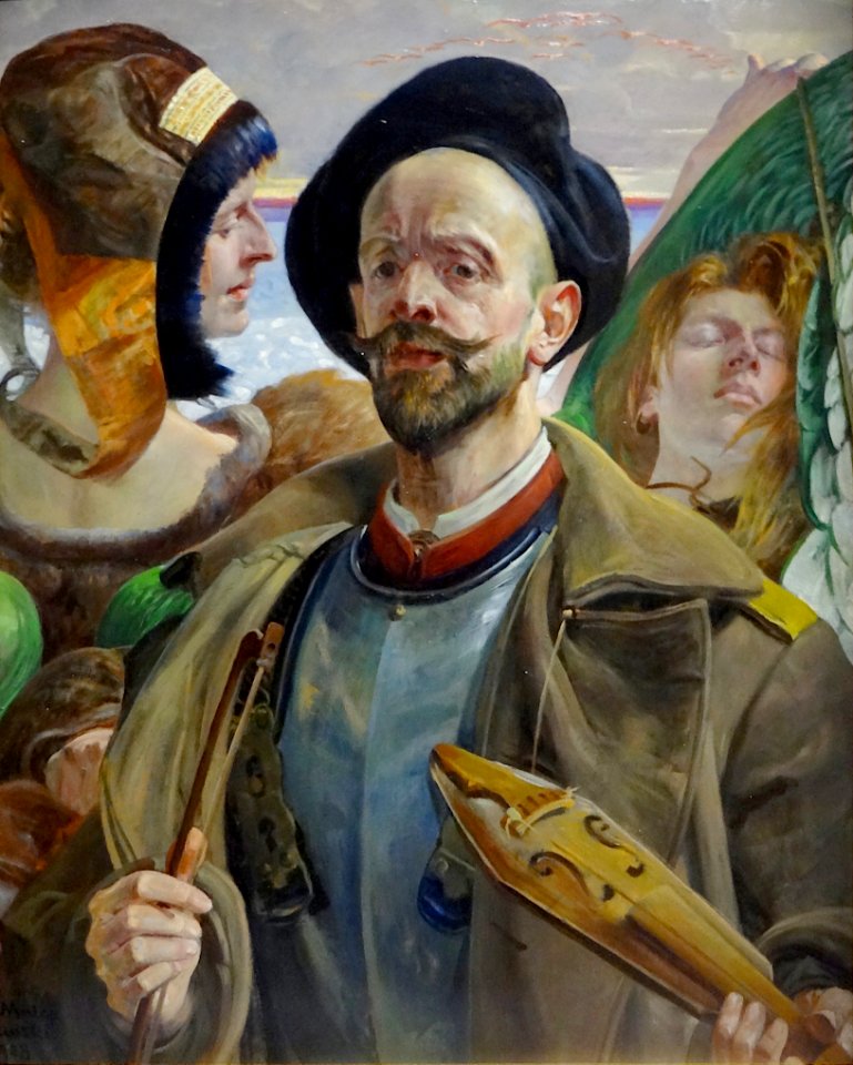 "Sur une seule corde", Jacek Malczewski, 1908.
