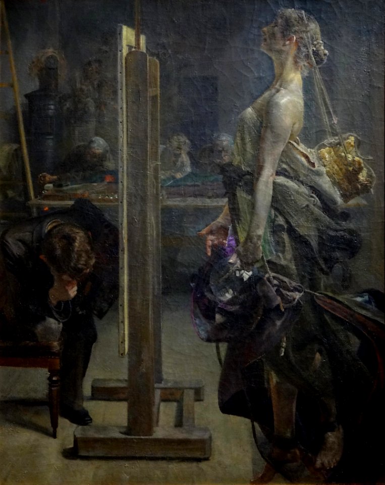 "L'inspiration du peintre", Jacek Malczewski, 1897.