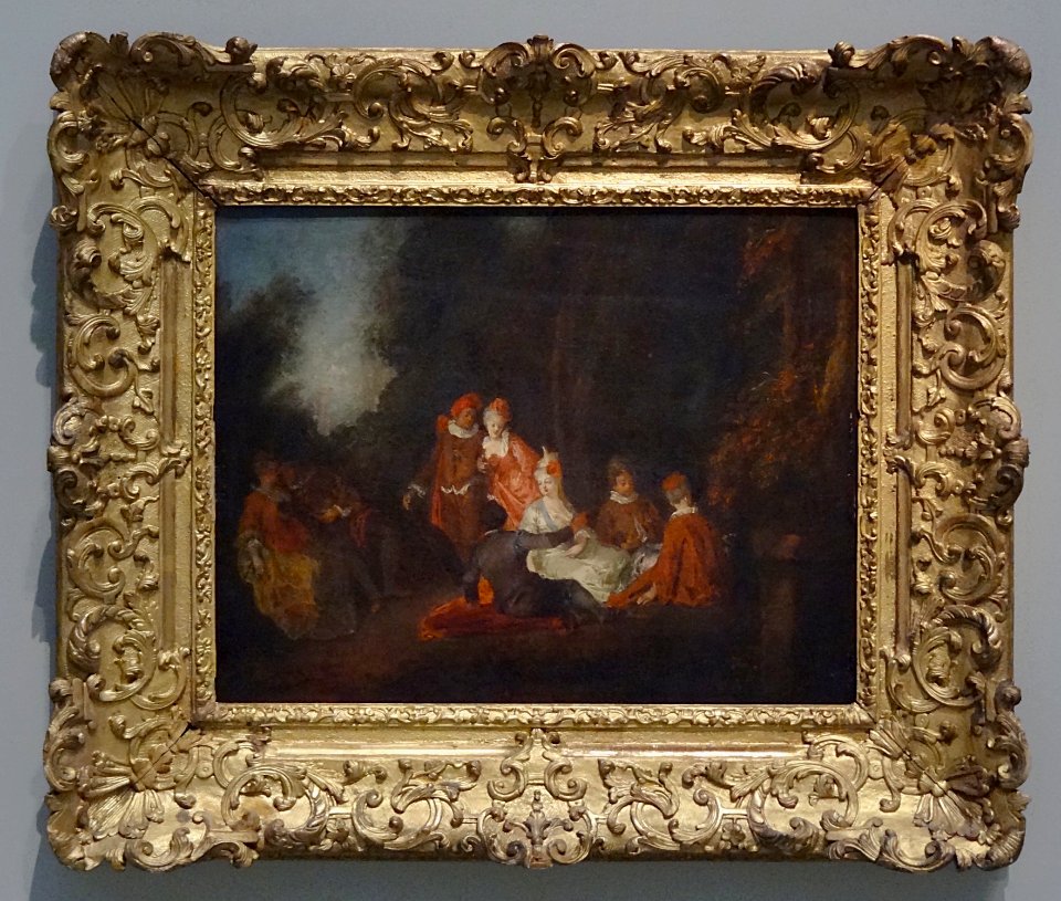 "Conversation dans un parc", Philippe Mercier, 18ème siècl…