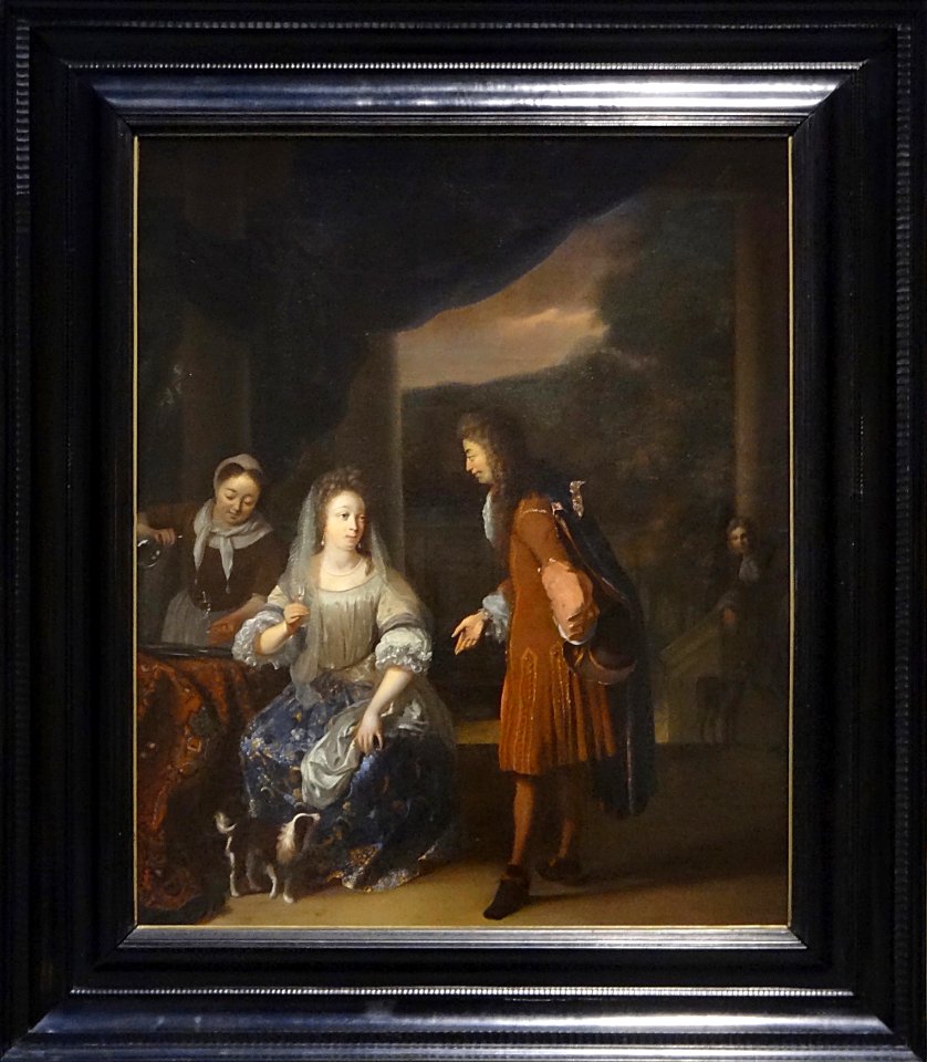 "Scène galante", Thomas van der Wilt, vers 1700.