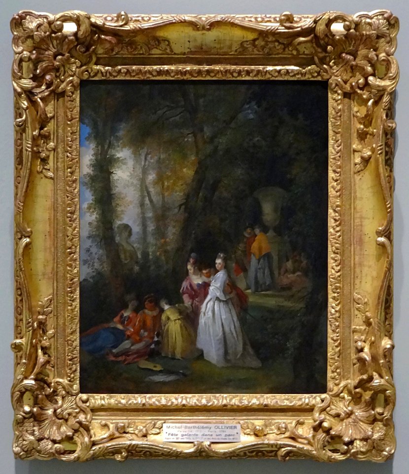 "Fête galante dans un parc", Michel Barthélémy Ollivier, 1…