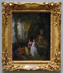 "Fête galante dans un parc", Michel Barthélémy Ollivier, 1…