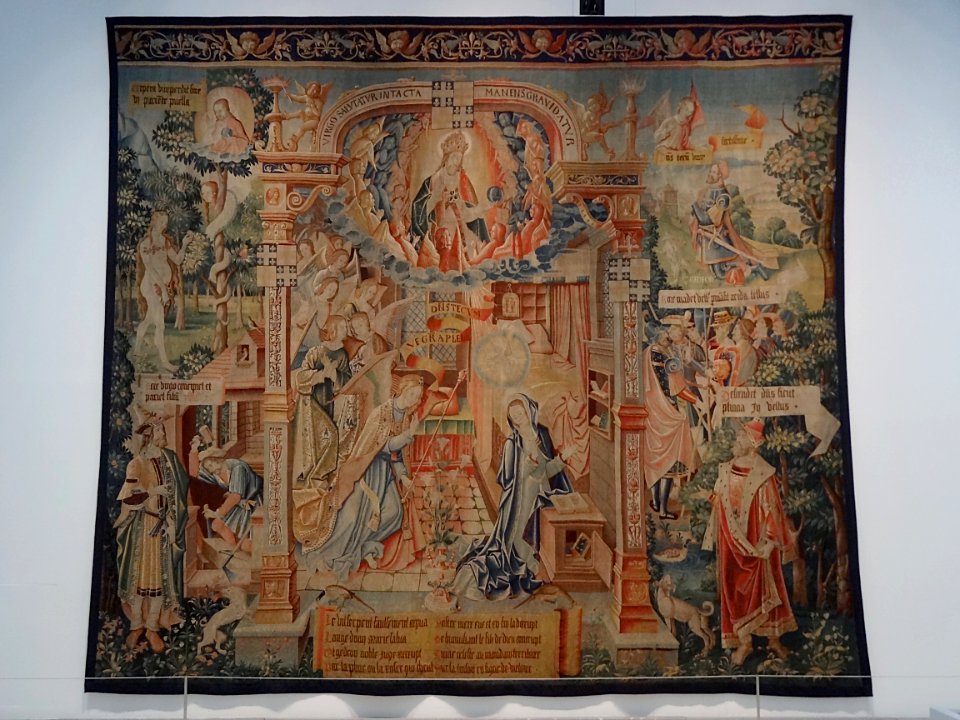 Tenture de la vie de la Vierge : l'Annonciation. Atelier p…