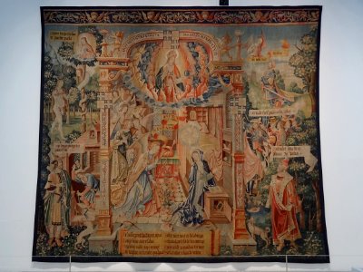 Tenture de la vie de la Vierge : l'Annonciation. Atelier p…
