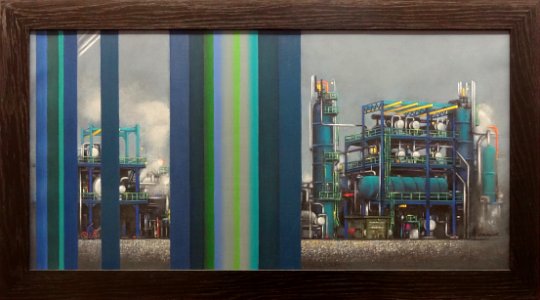 "Paysage industriel", André Lemonnier, 1990.