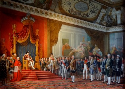 "La Députation du sénat Romain offrant ses hommages à Napo…
