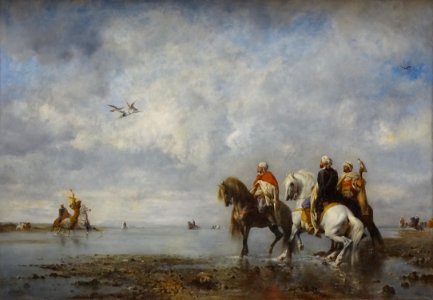 "La chasse au faucon", Eugène Fromentin. Musée Condé, Chan…. Free illustration for personal and commercial use.