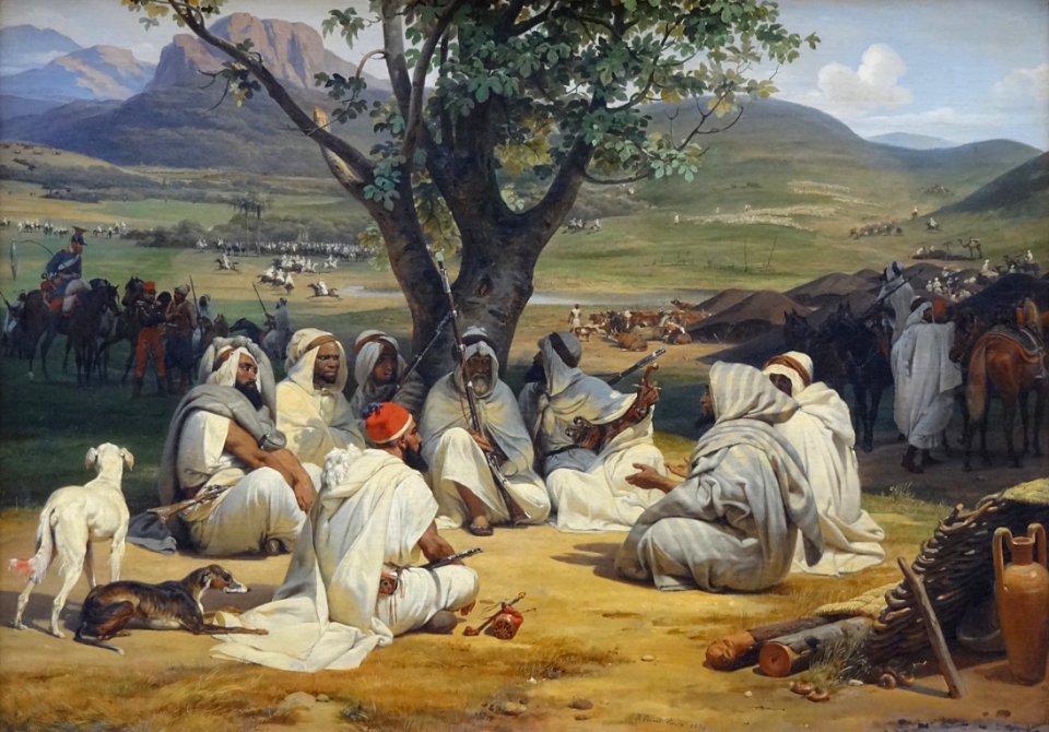 "Chefs arabes en conseil", Horace Vernet. Musée Condé, Cha…