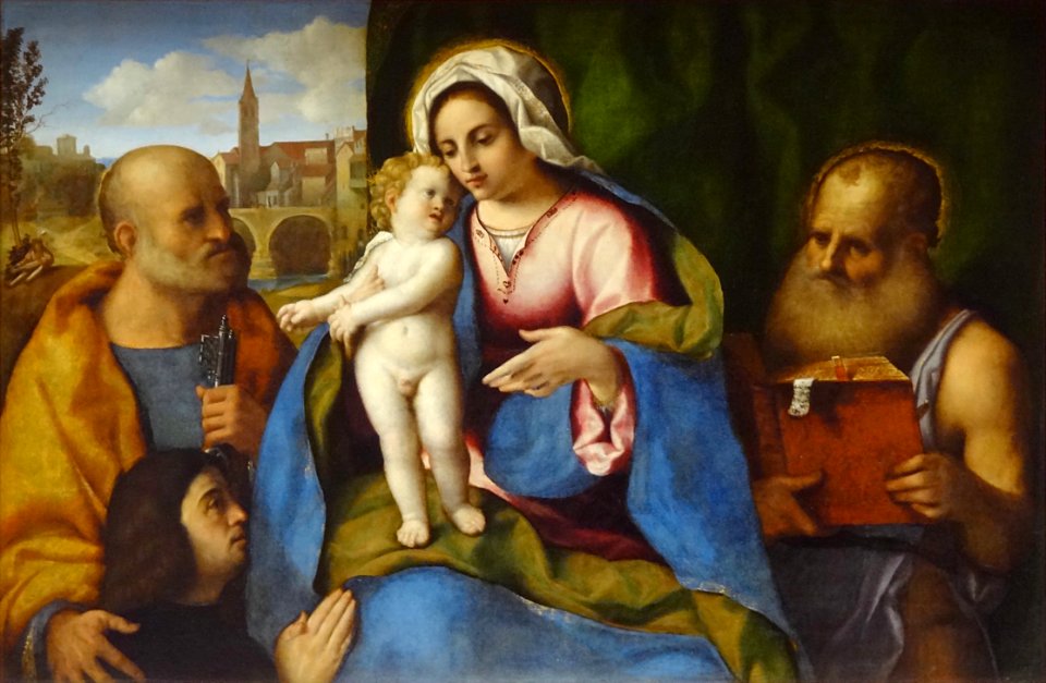"La Vierge, l'Enfant Jésus, Saint Pierre, Saint Jérôme et …