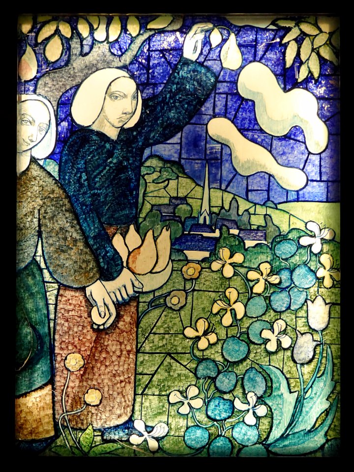 "Les cueilleuses de poires", Emile Bernard, 1888