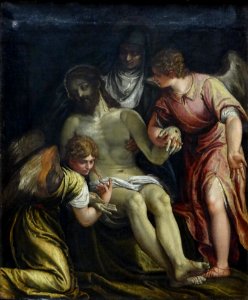 "Le Christ pleuré par la Vierge et deux anges", Véronère e…