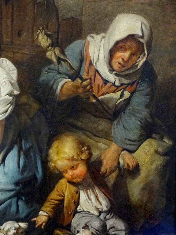 "La lecture de la Bible" (détail), Jean-Baptiste Greuze, 1…