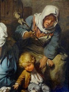"La lecture de la Bible" (détail), Jean-Baptiste Greuze, 1…