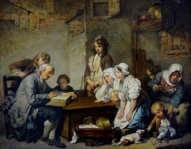 "La lecture de la Bible", Jean-Baptiste Greuze, 1755. Trés…