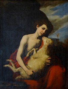 "Saint Jean Baptiste enfant avec l'agneau", Jusepe de Ribe…. Free illustration for personal and commercial use.