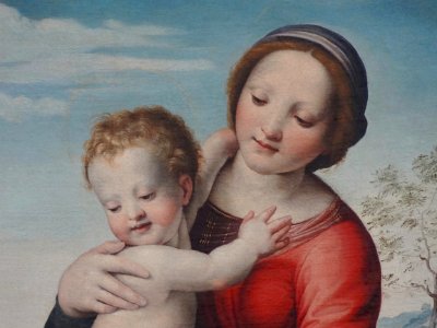 "Vierge à l'Enfant et Saint Jean-Baptiste", dite "Vierge a…. Free illustration for personal and commercial use.
