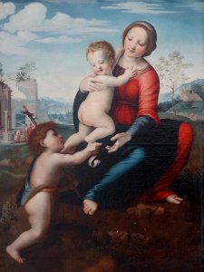 "Vierge à l'Enfant et Saint Jean-Baptiste", dite "Vierge a…. Free illustration for personal and commercial use.