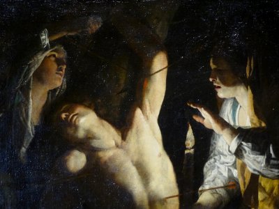 "Saint Sébastien soigné par les saintes femmes" (détail), …