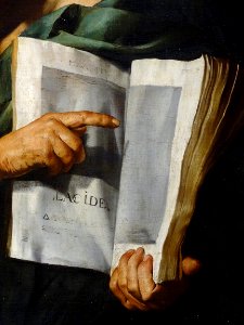 "Deux philosophes (Anaxagore et Lacydès ?)" (détail), Juse…