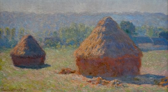 "Meules, fin de l'été", Claude Monet, 1890, daté 91.