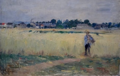 "Dans les blés", dit aussi "Le champ de blé", Berthe Moris…