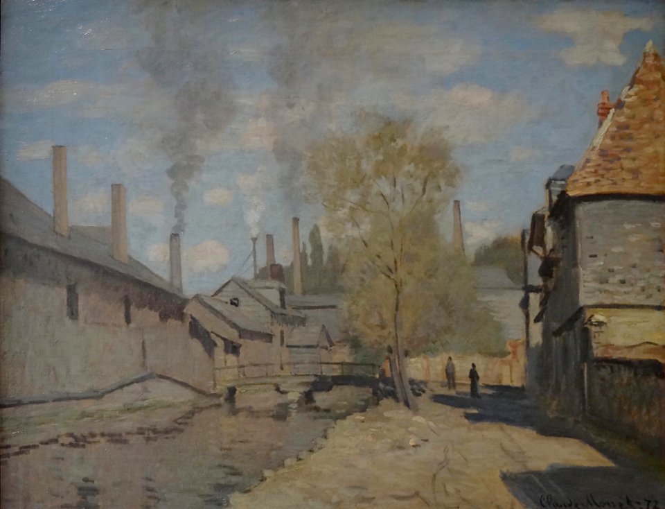 "Le ruisseau de Robec", Claude Monet, 1872.
