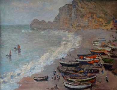 "Plage d'Etretat", Claude Monet, 1883.