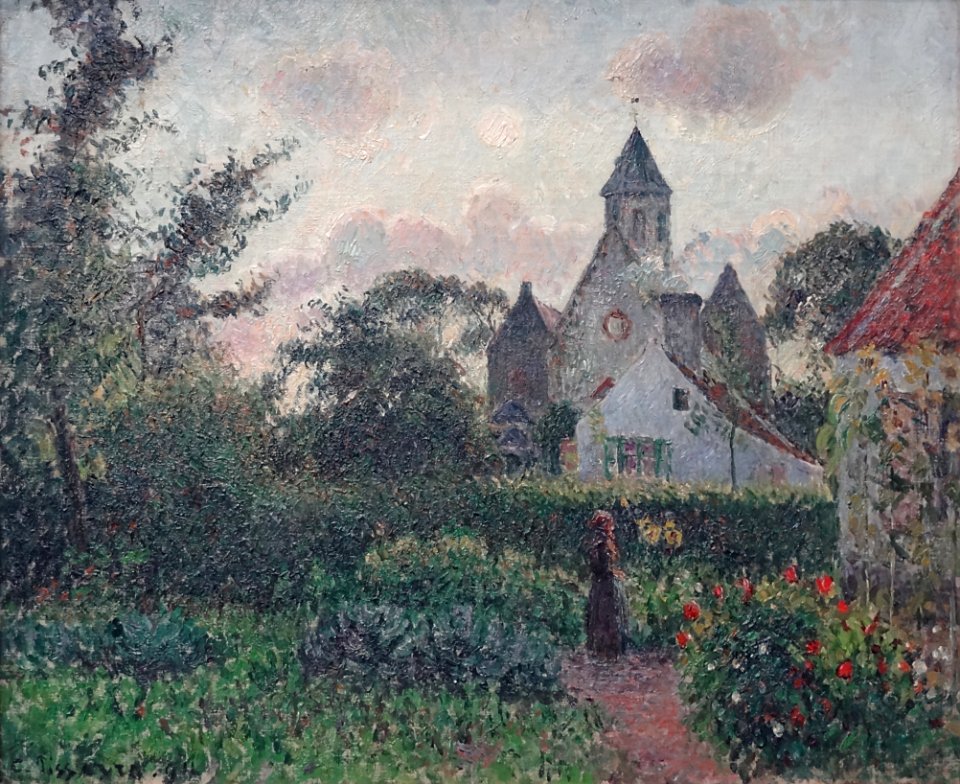 "L'église Sainte-Marie à Knokke", Camille Pissarro, 1894.