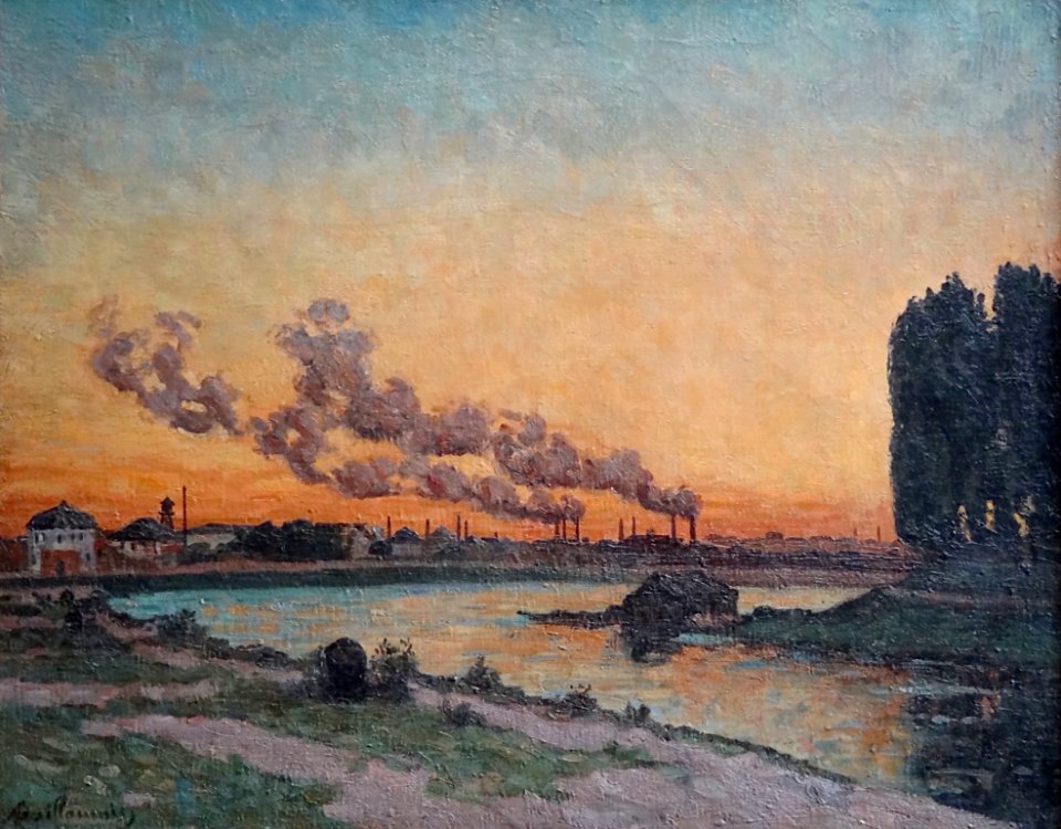 "Soleil couchant à Ivry", Armand Guillaumin, 1873.