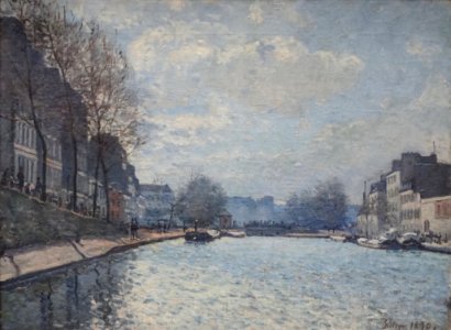 "Vue du canal Saint-Martin", Alfred Sisley, 1870.
