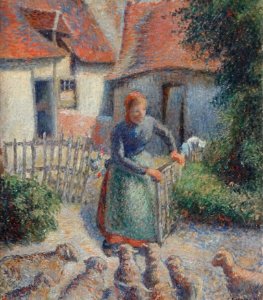"Bergère rentrant des moutons", Camille Pissarro, 1886.