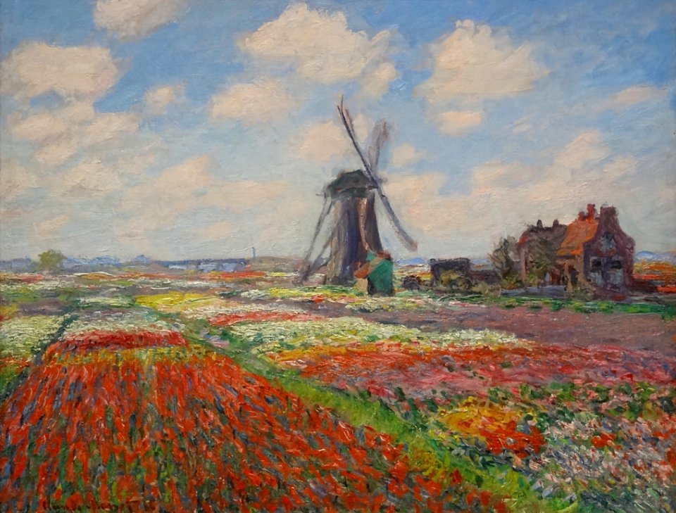 "Champs de tulipes en Hollande", Claude Monet, 1886.