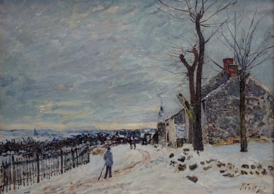 "Temps de neige à Beneux-Nadon", Alfred Sisley, vers 1880.…