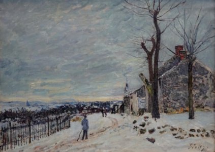 "Temps de neige à Beneux-Nadon", Alfred Sisley, vers 1880.…