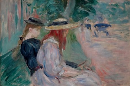 "Sur un banc du bois de Boulogne", Berthe Morisot, 1894.